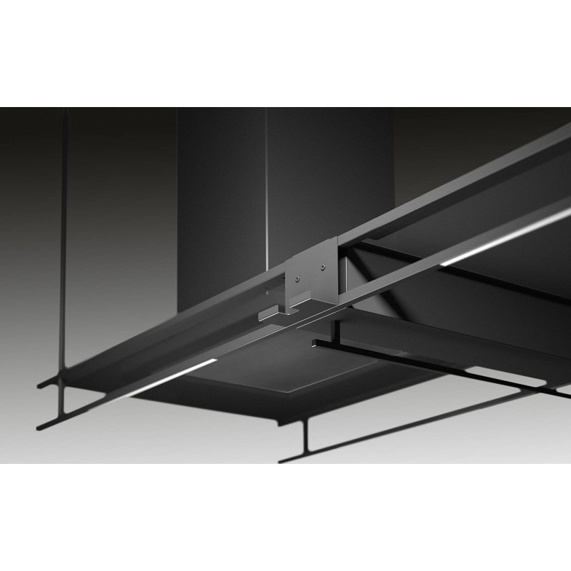 Airforce Frame AN/A/180 Cappa A Isola 665 M3/h 180 Cm - Nero Opaco Con Vetri Scuri