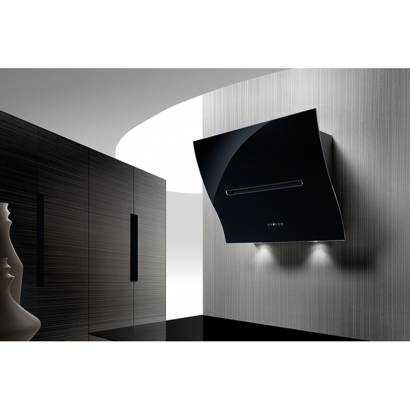 AIRONE Boheme Vetro 80 AIQ802101000000000 Cappa A Parete 80 Cm Classe Energetica A - Nero