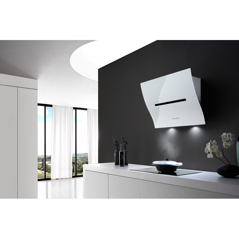 AIRONE Boheme Vetro 80 AIQ802201000000000 Cappa a Parete 80 cm Classe Energetica A - Bianco