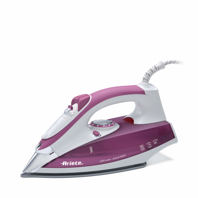 Ariete 6215 Steam Iron 2200W - Piastra In Acciaio Inox - Serbatoio 280 Ml - Rosa