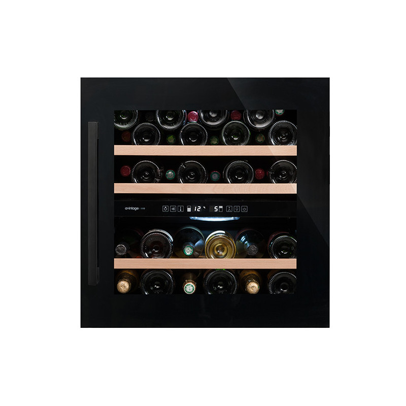 Avintage AVI60CDZA Cantina Vino Cantinetta Vino Con Compressore Da Incasso Nero 36 Bottiglia/bottiglie