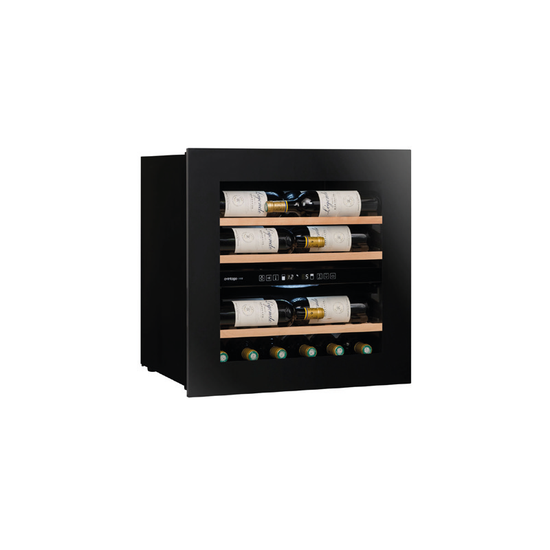 AVINTAGE AVI60PLATINUM Cantina da incasso integrabile a colonna a zona doppia 36 bottiglie classe F porta Nera/Vetro
