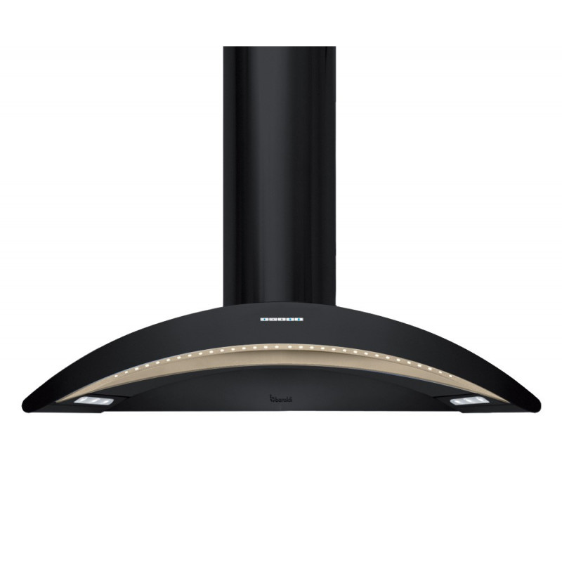 Baraldi ARCADIA Cappa A Parete Cm 90 - Motore 800 M3/h - Nero/vetro