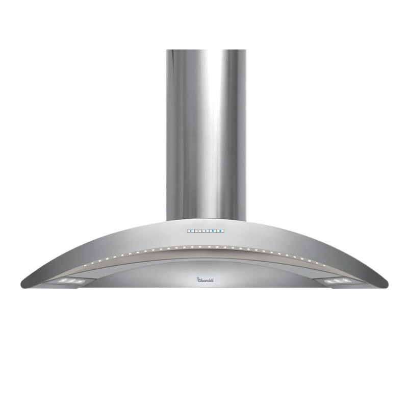 Baraldi ARCADIA Cappa a parete cm 90 - motore 900 m3/h - Inox/vetro
