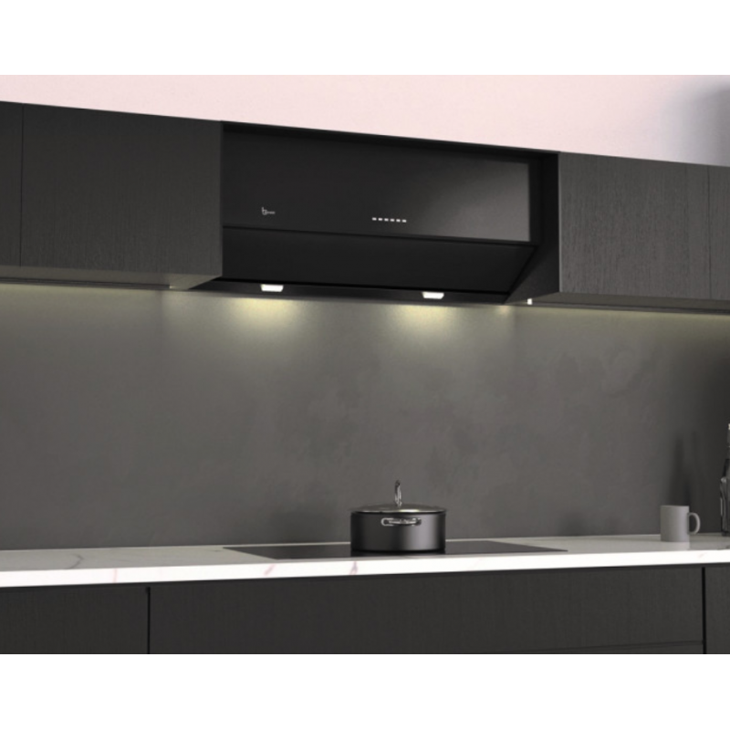 Baraldi ARIAL PARETE Cappa Cucina A Parete 60 Cm Classe A+ 700 M3/h - Nero