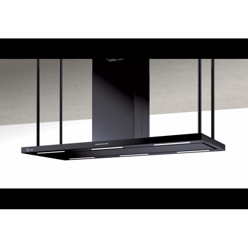 Baraldi Cappa Cucina Ad Isola ELEA CENTRALE 146 Cm 800 M3/h 01ELECE146BL80 Nero
