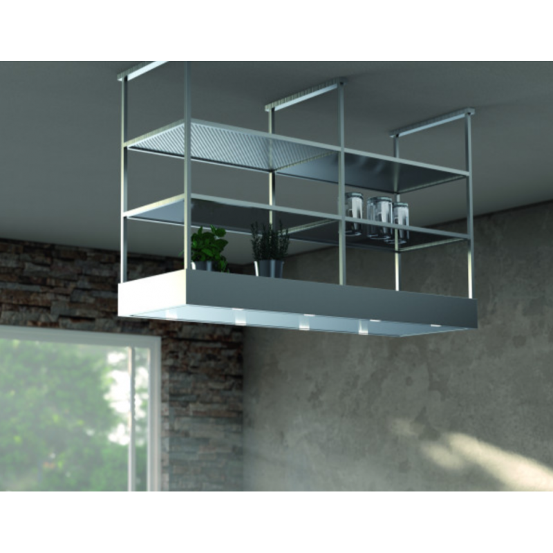 Baraldi Cappa Cucina Ad Isola MENSOLA ISOLA 146 Cm 900 M3/h 01MENIS146ST90 Inox