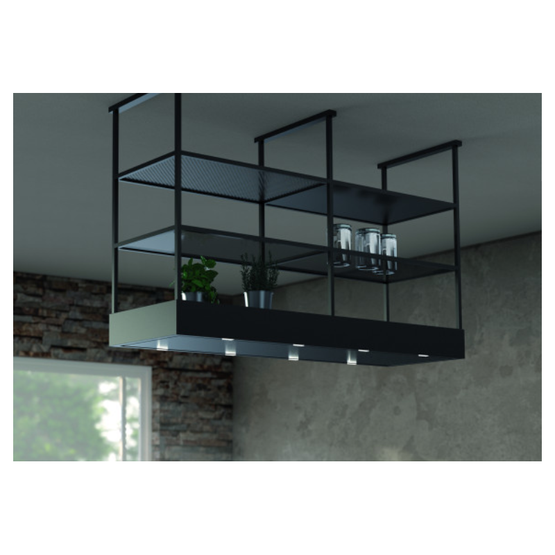 Baraldi Cappa Cucina Ad Isola MENSOLA ISOLA 146 Cm 900 M3/h 01MENIS146BL90 Nero