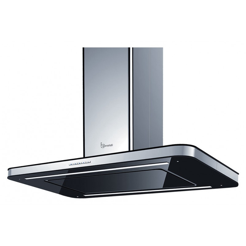 Baraldi Cappa Cucina Ad Isola Stivia 90 Cm Nero/inox 800 M3/h