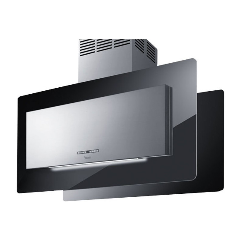 Baraldi Cappa Cucina Ad Isola Trisia 90 Cm Nera/inox 900 M3/h