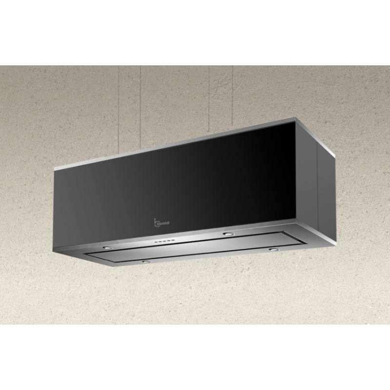 Baraldi DIADE Cappa Cucina Ad Isola 90 Cm Classe A 800 M3/h - Acciaio Inox/Nero