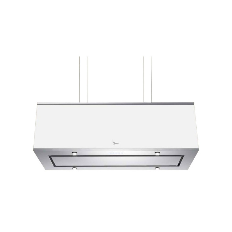 Baraldi DIADE cappa cucina ad Isola 90 cm Classe A 800 m3/h - Acciaio Inox/Bianco