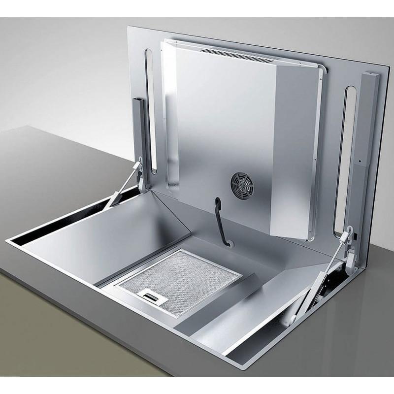 Baraldi DIAMOND BRIDGE Piano Cottura A Induzione 83 Cm - Con Cappa Integrata Da 700 M3/h - Vetroceramica Nero