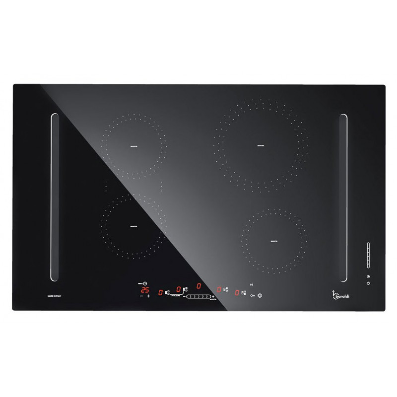 Baraldi DIAMOND BRIDGE Piano cottura a induzione 83 cm - con cappa integrata da 700 m3/h - Vetroceramica Nero