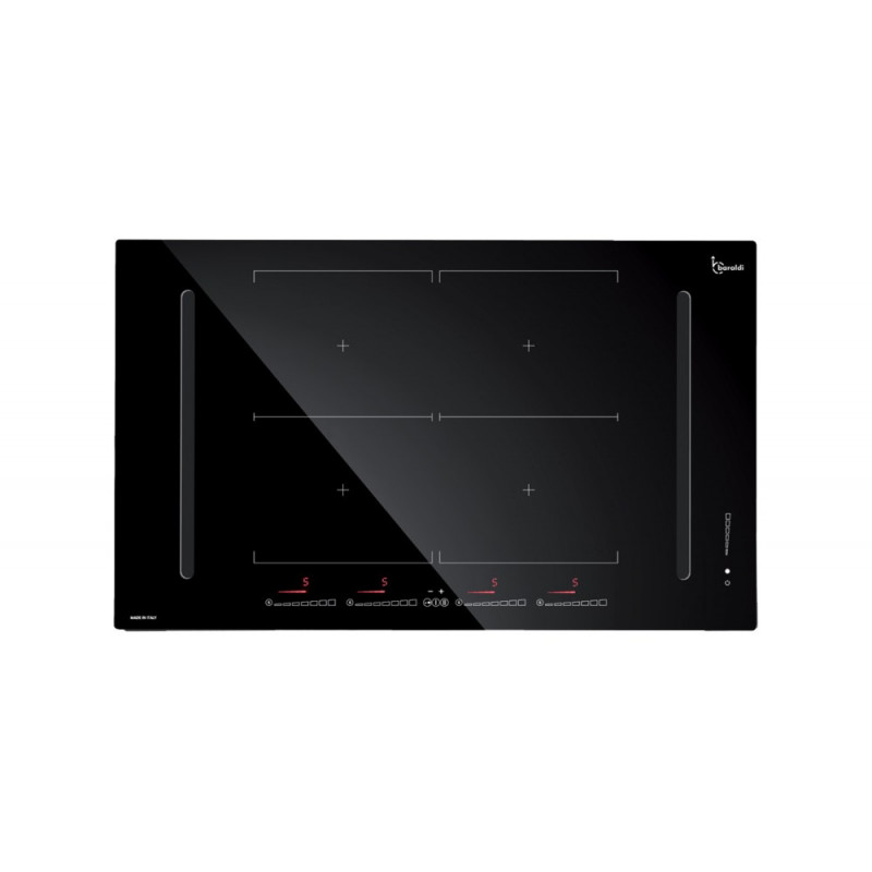 Baraldi DIAMOND FLEXI Piano Cottura A Induzione 83 Cm - Con Cappa Integrata Da 700 M3/h - Vetroceramica Nero