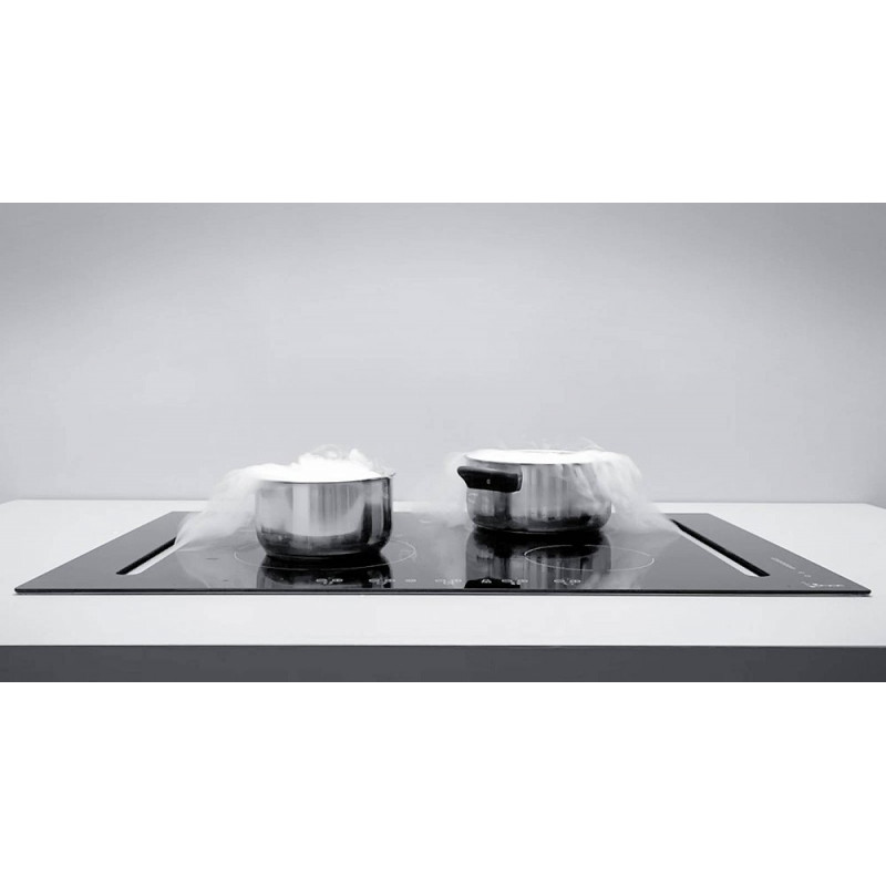 Baraldi DIAMOND FLEXI Piano Cottura A Induzione 83 Cm - Con Cappa Integrata Da 700 M3/h - Vetroceramica Nero