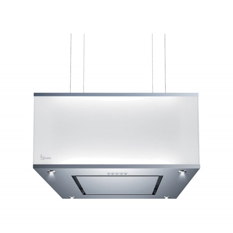 Baraldi Domina Appesa Cappa Cucina Ad Isola Classe A 800 M3/h - Bianca/inox