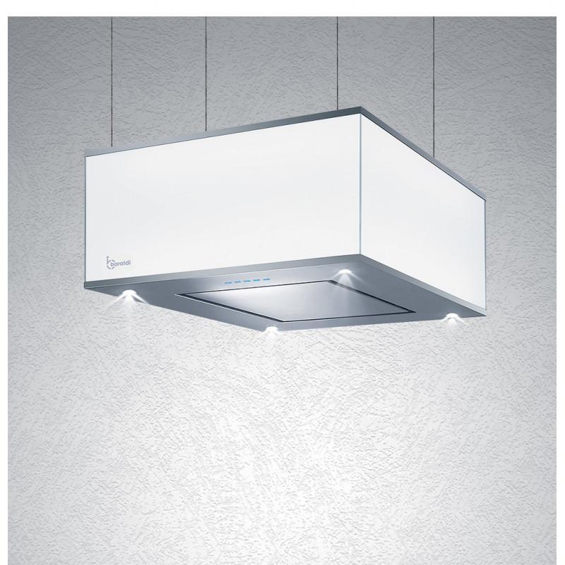 Baraldi Domina Appesa Cappa Cucina Ad Isola Classe A 800 M3/h - Bianca/inox