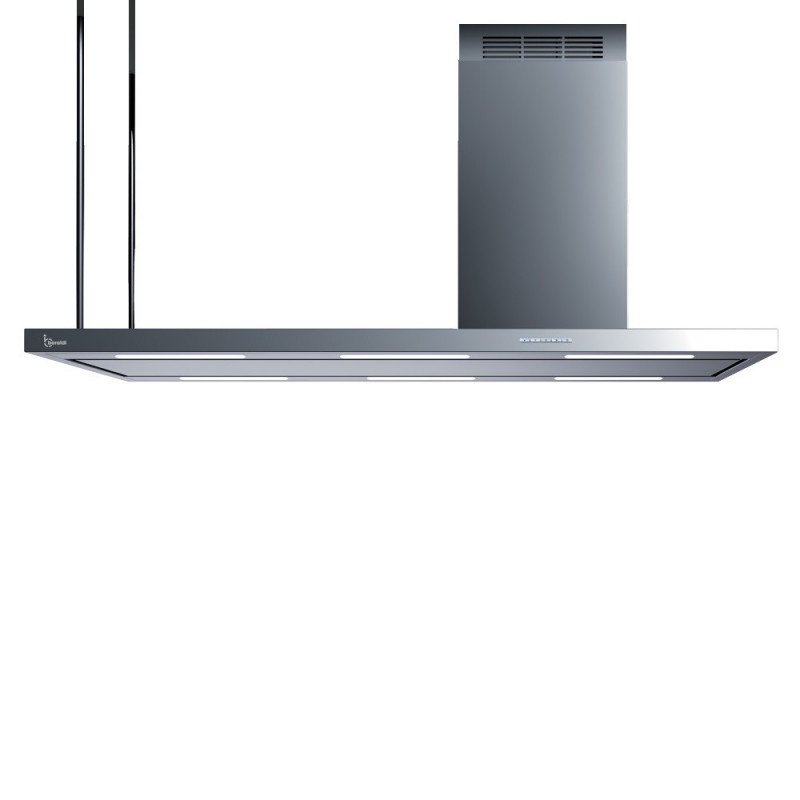 Baraldi ELEA ISOLA Cappa Cucina Ad Isola 116 Cm Camino Dx - Motore 800 M3/h - Inox