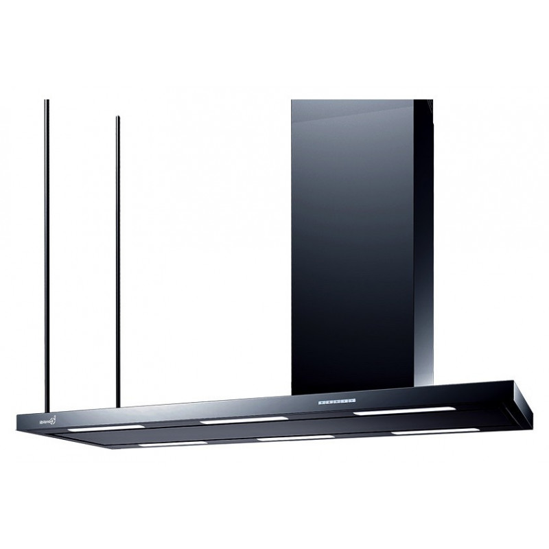 Baraldi ELEA ISOLA Cappa Cucina Isola 116 Cm Camino Dx - Motore 900 M3/h - Nero