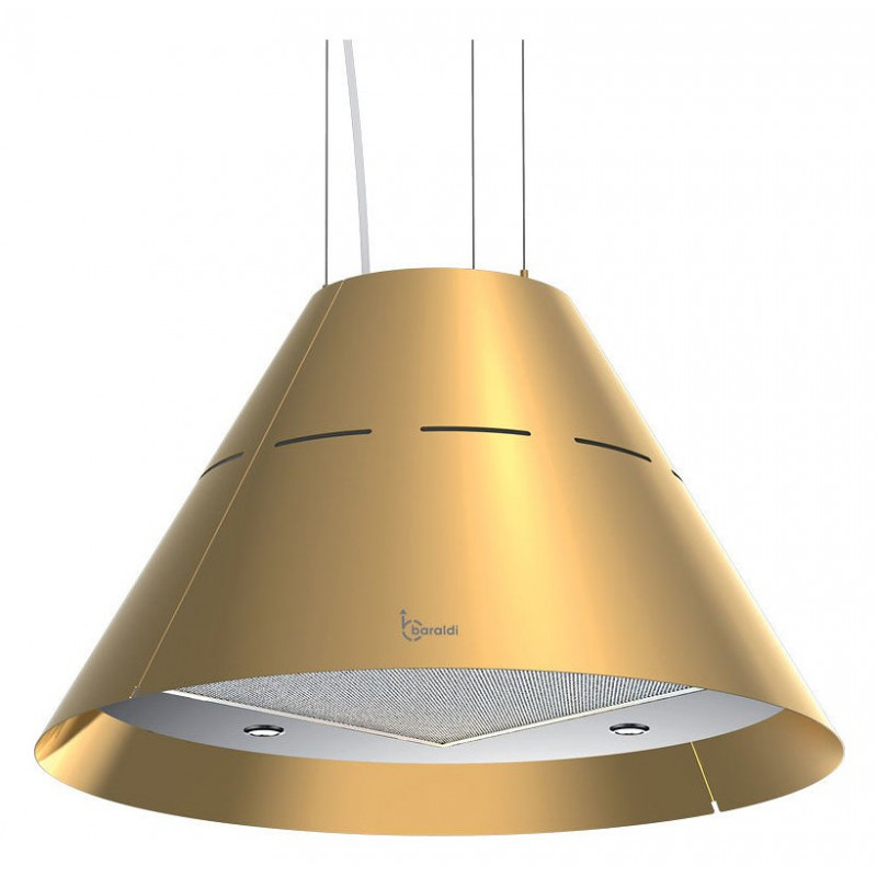 Baraldi EVA Appesa Cappa Cucina Ad Isola 60 Cm Classe A 800 M3/h - Oro Gold