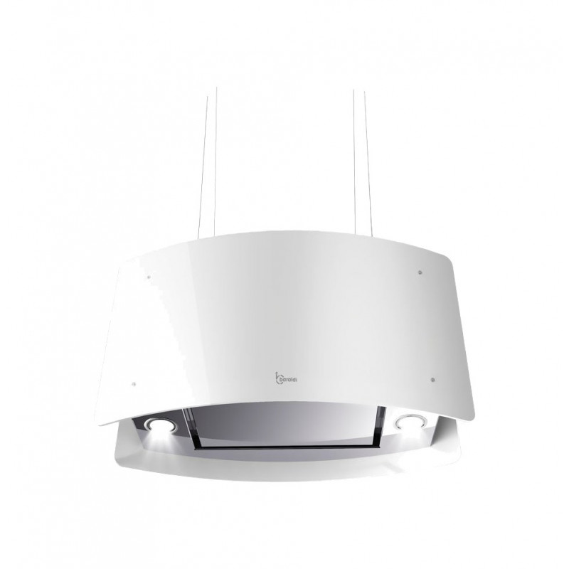Baraldi Ideal Appesa Cappa Cucina Ad Isola Classe A 800 M3/h - Bianca/inox
