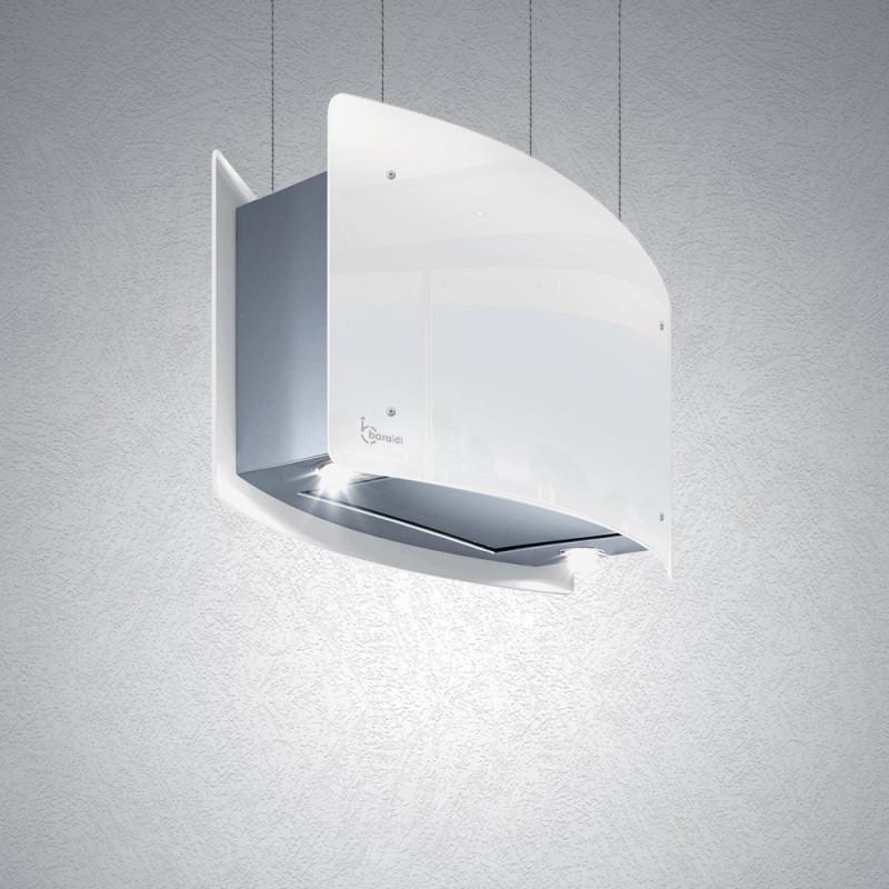 Baraldi Ideal Appesa Cappa Cucina Ad Isola Classe A 800 M3/h - Bianca/inox