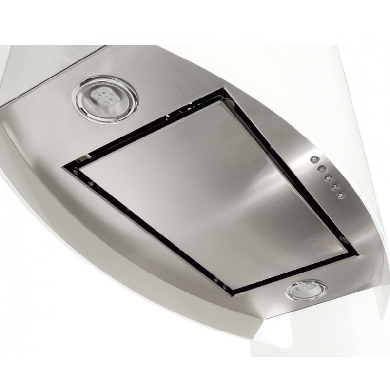 Baraldi Ideal Appesa Cappa Cucina Ad Isola Classe A 800 M3/h - Bianca/inox