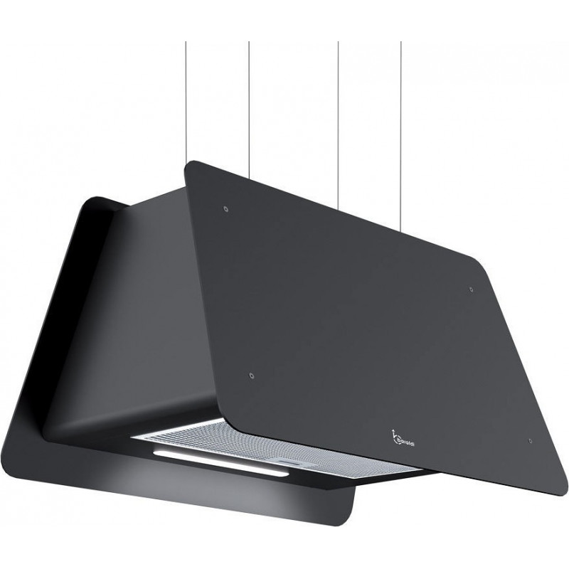 Baraldi LADY Appesa Cappa Cucina Ad Isola Classe A 800 M3/h - Nera 01LAD070BL80
