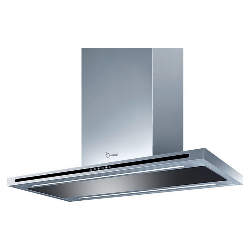 Baraldi LUMINA ISOLA Cappa Cucina Isola 90 Cm 900 M3/h - Inox/Vetro Nero