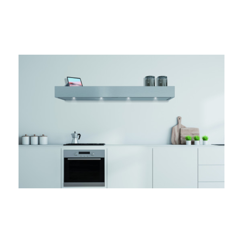 Baraldi MENSOLA PARETE Cappa Cucina A Parete 150 Cm - 900 M3/h - Inox