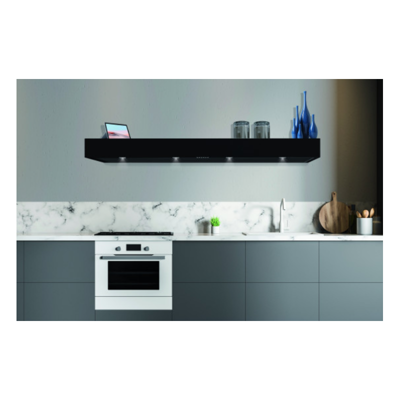 Baraldi MENSOLA PARETE Cappa Cucina A Parete 150 Cm - 900 M3/h - Nero