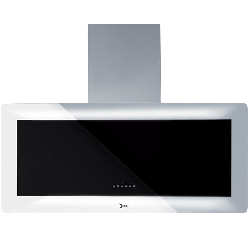 Baraldi METROPOLIS PARETE Cappa Cucina A Parete 90 Cm 800 M3/h - Vetro Nero
