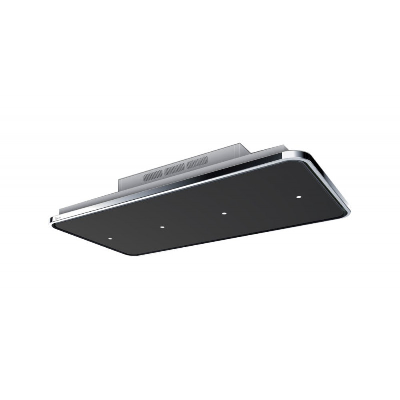 Baraldi NOTA FREE Soffitto Cappa Cucina Da Soffitto 90 Cm 900 M3/h 01NOTFR090BL90 - Cromo/Nero