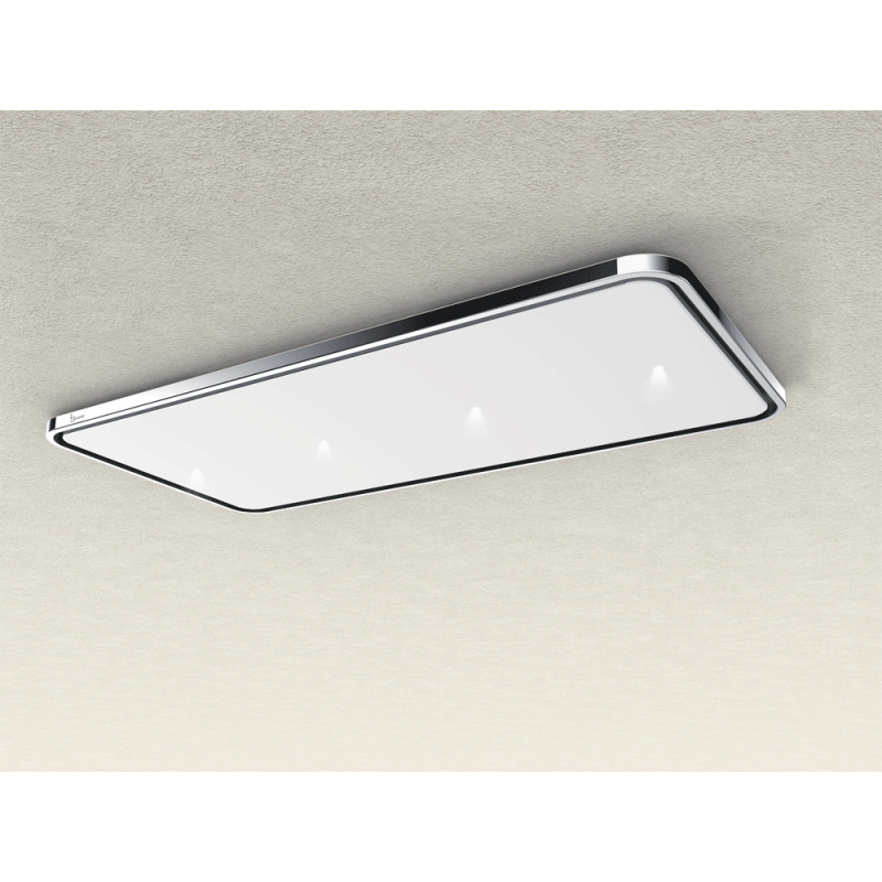 Baraldi Nota Soffitto Cappa Cucina Da Soffitto 90 Cm 01NOTSO090WH - Cromo/bianco