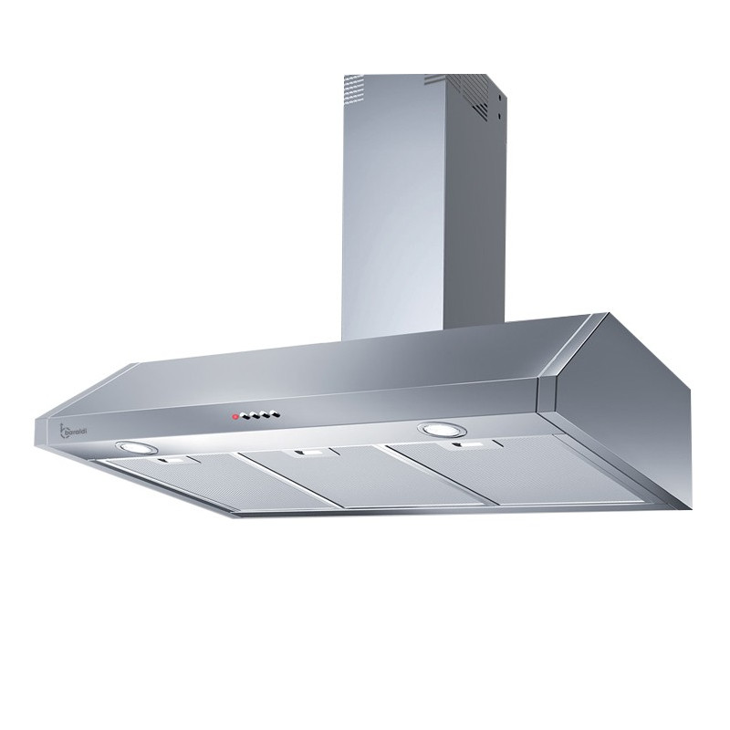 Baraldi RETTA Cappa Cucina A Parete 90 Cm 700 M3/h - Acciaio Inox