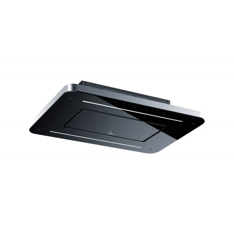 Baraldi Stivia free Cappa cucina da soffitto 90 cm Classe A 900 m3/h - Vetro Nero