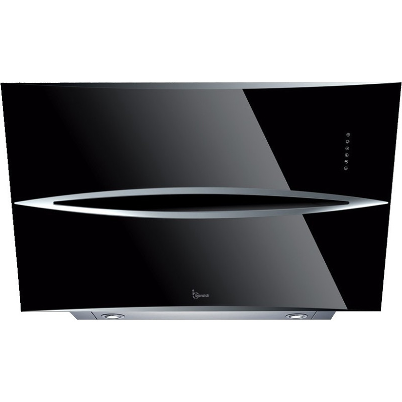 Baraldi SURF Cappa Cucina A Parete 90 Cm 800 M3/h - Vetro Nero