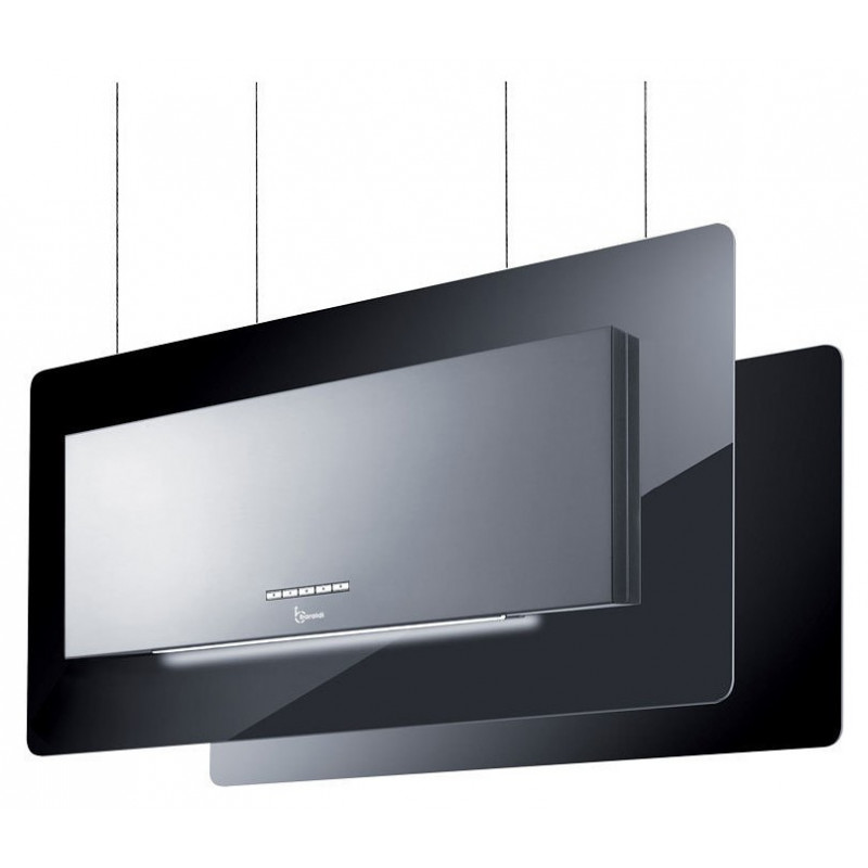 Baraldi Trisia Appesa Cappa Cucina Ad Isola Classe A 800 M3/h - Nera/inox