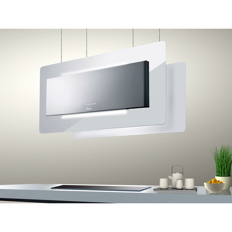 Baraldi Trisia Appesa Cappa Cucina Ad Isola Classe A 800 M3/h - Bianca/inox