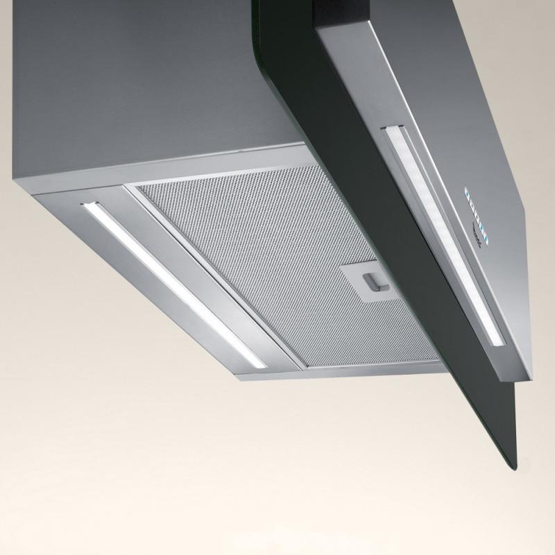 Baraldi Trisia Cappa Cucina A Parete 90 Cm 900 M3/h - Nera/inox