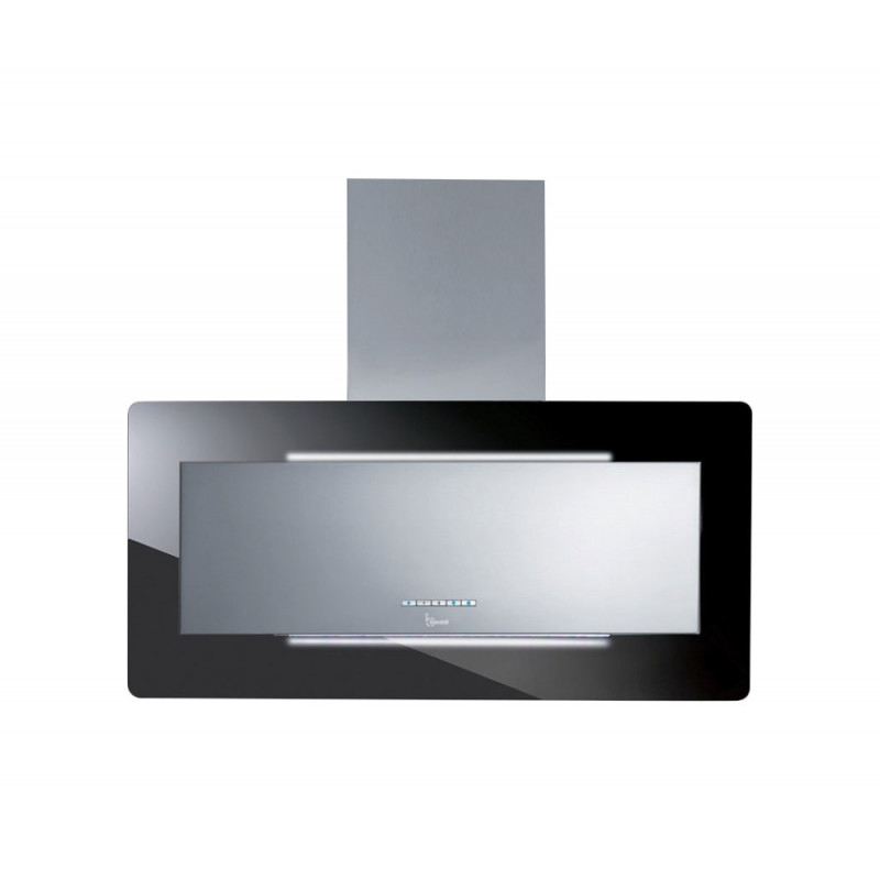 Baraldi Trisia cappa cucina a parete 90 cm 900 m3/h - Nera/inox