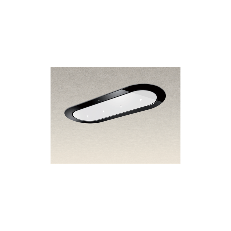 Baraldi Unika Incasso Cappa da soffitto 120 cm Classe A 01UNKIS120WH - Bianco/Nero