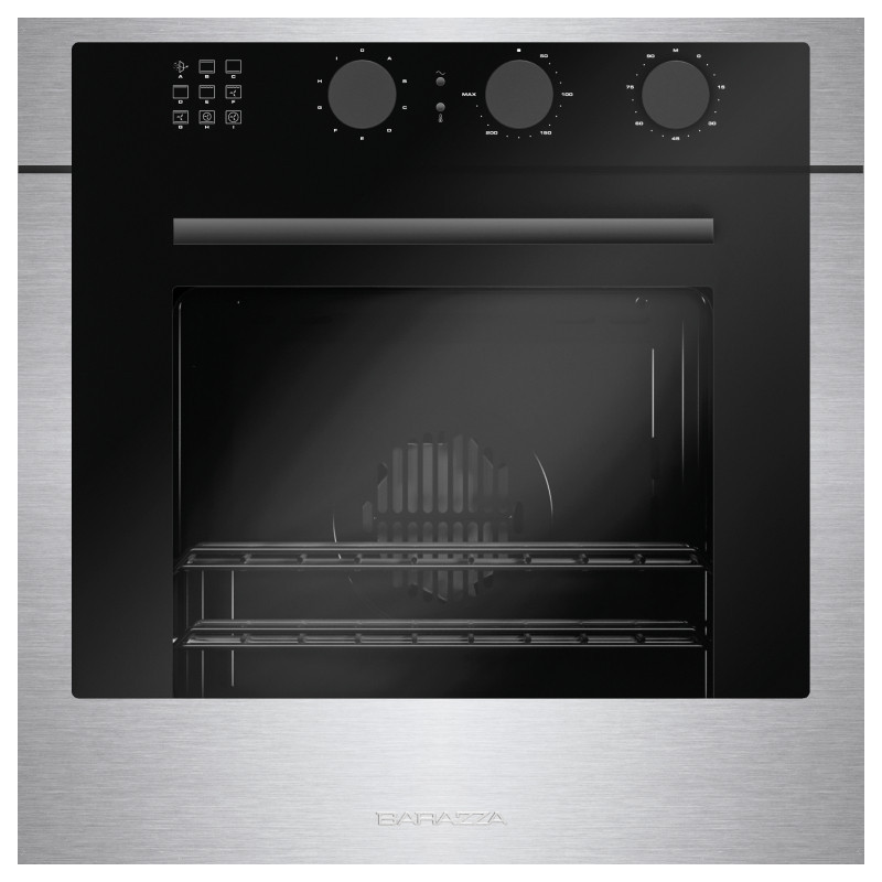 Barazza 1FCYMI Forno 65 L 2700 W A Nero Cromo Satinato Acciaio Inox