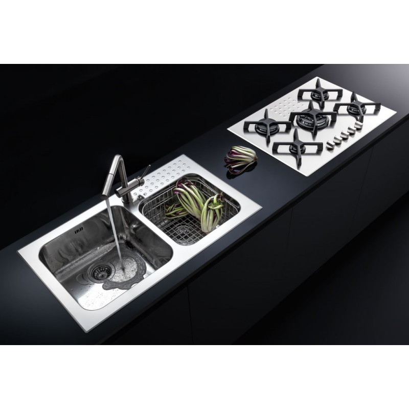 Barazza 1IS12060/2S Lavello Lavello Montato Su Piano Rettangolare Acciaio Inox