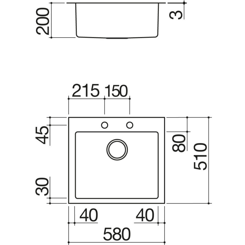 Barazza 1LBO61 Lavello Lavello Ad Incasso Rettangolare Acciaio Inox