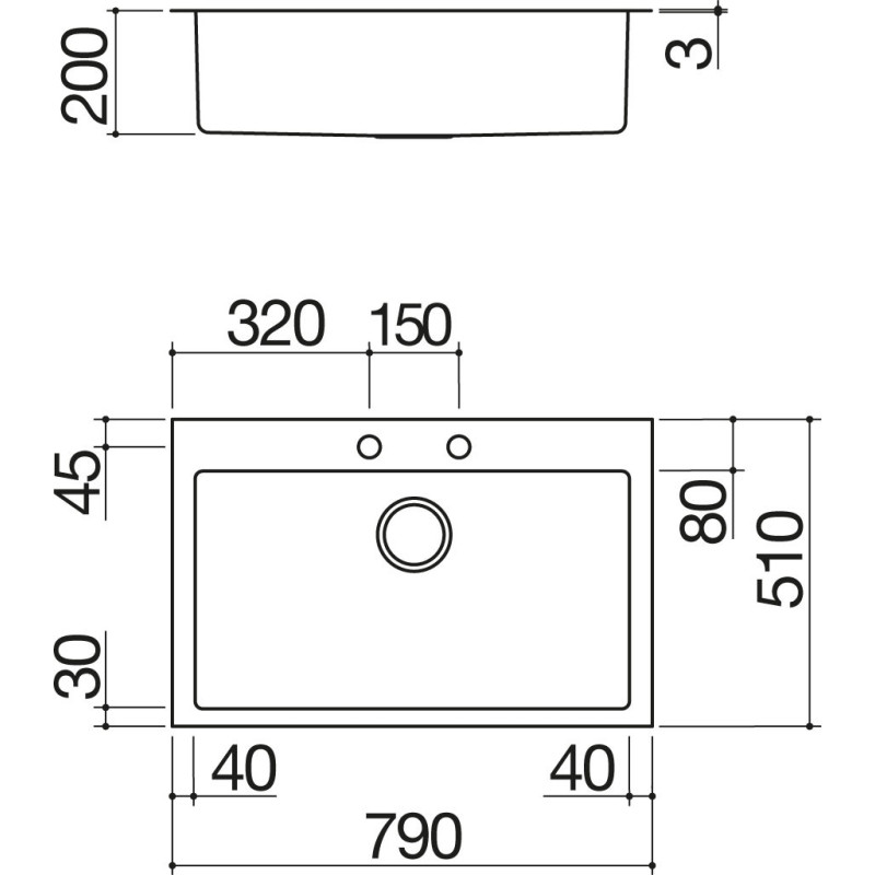 Barazza 1LBO81 Lavello Lavello Ad Incasso Rettangolare Acciaio Inox