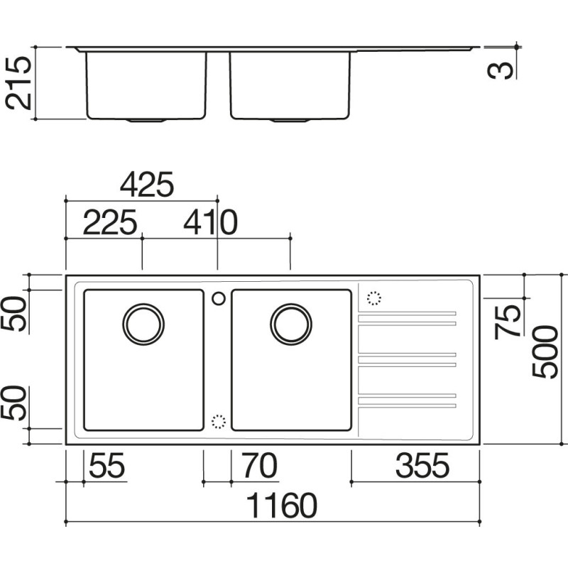 Barazza 1LES12RS Lavello Lavello Ad Incasso Rettangolare Acciaio Inox
