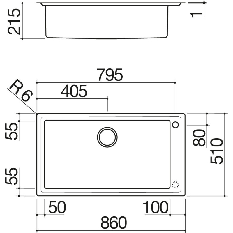 Barazza 1LES91P Lavello Lavello Ad Incasso Rettangolare Acciaio Inox