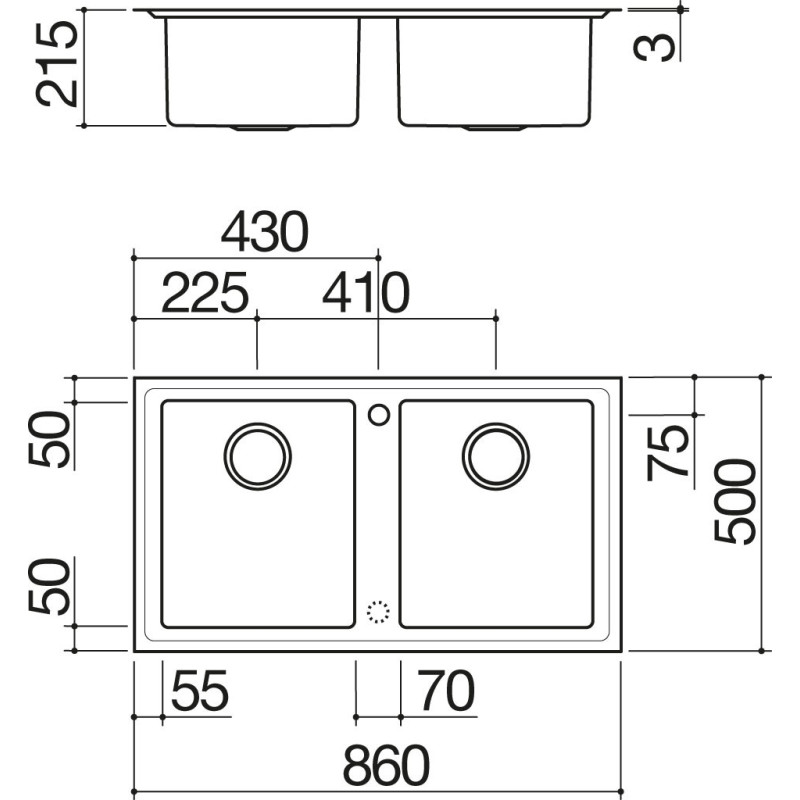 Barazza 1LES92R Lavello Lavello Ad Incasso Rettangolare Acciaio Inox